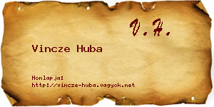 Vincze Huba névjegykártya