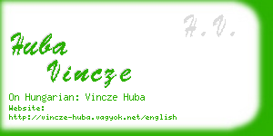 huba vincze business card